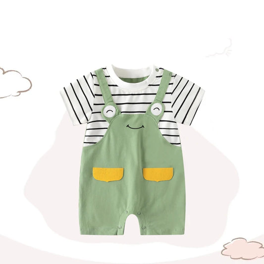Baby summer clothes short-sleeved jumpsuit baby summer clothes for boys newborn girls summer clothes cute thin crawling clothes