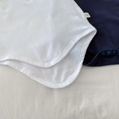 Summer Baby Boys Jumpsuit Cotton Newborn Romper Toddler Infant One-Pieces Onesies Solid Color Clothes for Boy Korean Kids Outfit