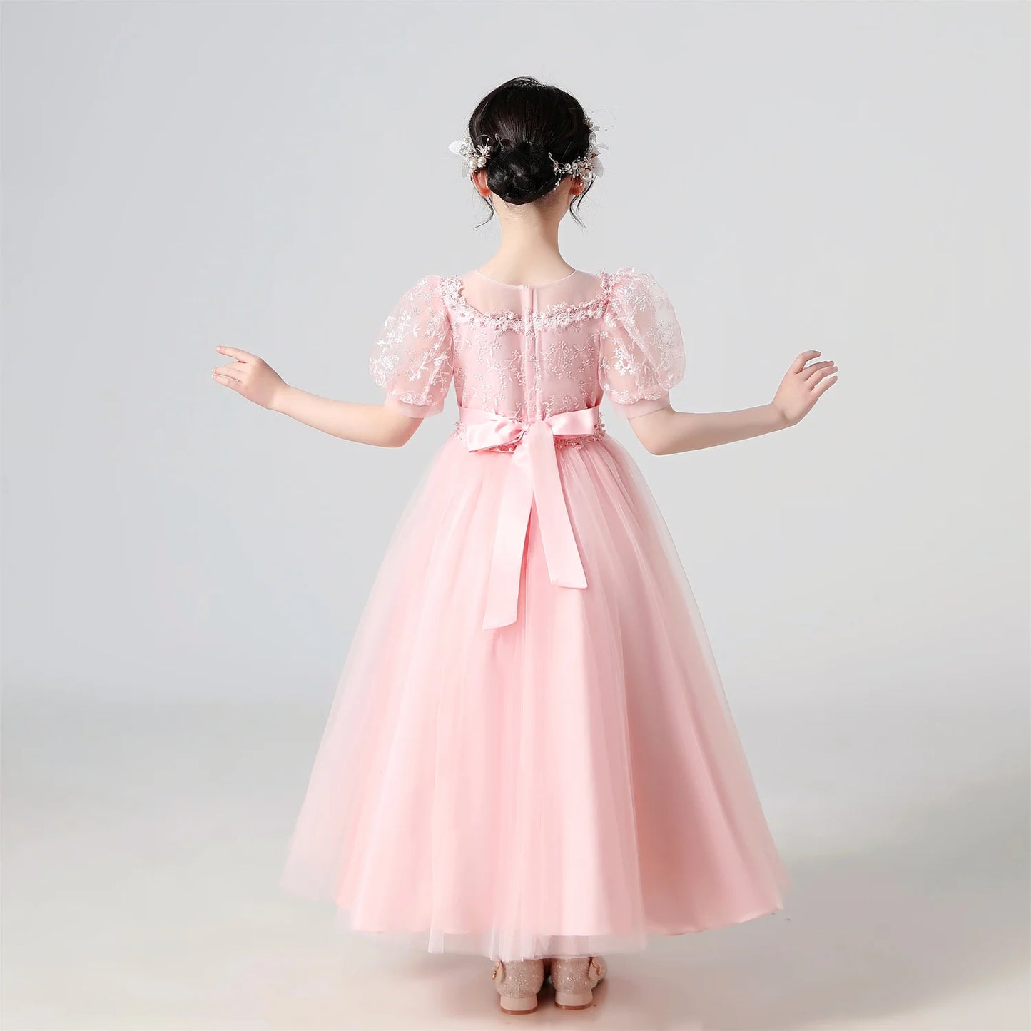 Baby Girls Party Dresses Elegant Kids Wedding Prom Gown Flower Girl Children Birthday Ceremony Princess Dress For Girl Clothes