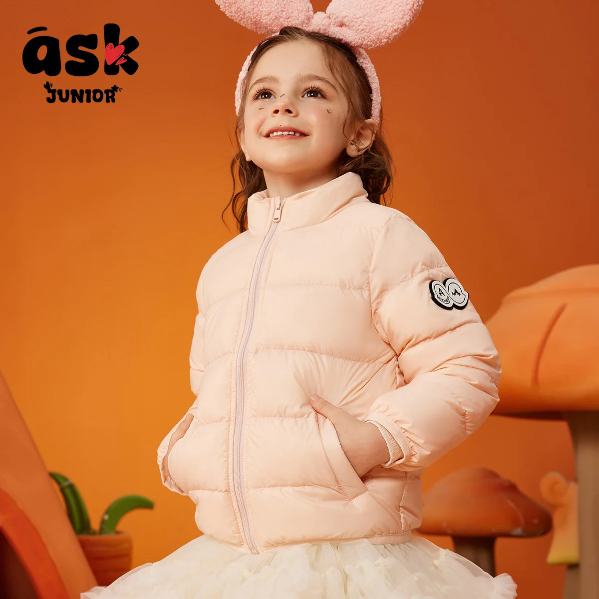 90 white duck down girls winter light fashion warm inside with down jacket