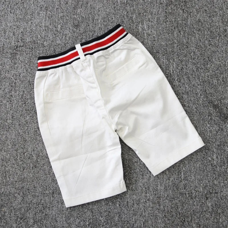 Summer Boys Clothing Sets Cotton Striped Short Sleeve Shirt Pants 2Pcs Suit For 2-6 Years Kids Casual Outfits Gentlemen Suit