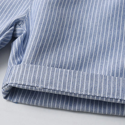 Baby Boys Summer Short Sleeve Lapel Bow Tie Romper with Suspender Shorts Beret Christening Birthday Wedding Party Gentlemen Suit