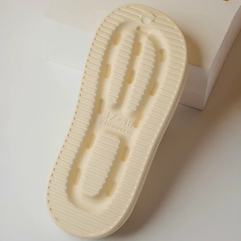 Solid Color Non-slip Leisure Couple Slippers Women Summer Beach Slippers Outdoor Women Flip Flops Breathable Beach sandals women