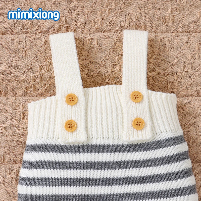 Winter Baby Clothes Set Autumn Casual Long Sleeve Knitted Infant Boys Girls Sweaters Cardigans+Rompers Outfits 2pcs Toddler Wear