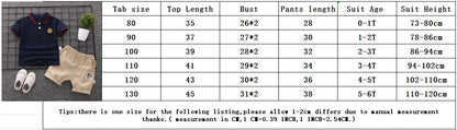 Baby Boy Clothes Summer Children Clothing Polo Shirt Sets Boys Short Toddler Sleeve T-shirt Kids Sports Suit 2pcs Cotton 1-5y (Available)