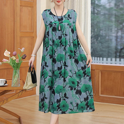 New Fashion Summer Dress For Women Sundress 2025 Casual short sleeve dress Print Female O-Neck Robe Oversize Bohemian dresses