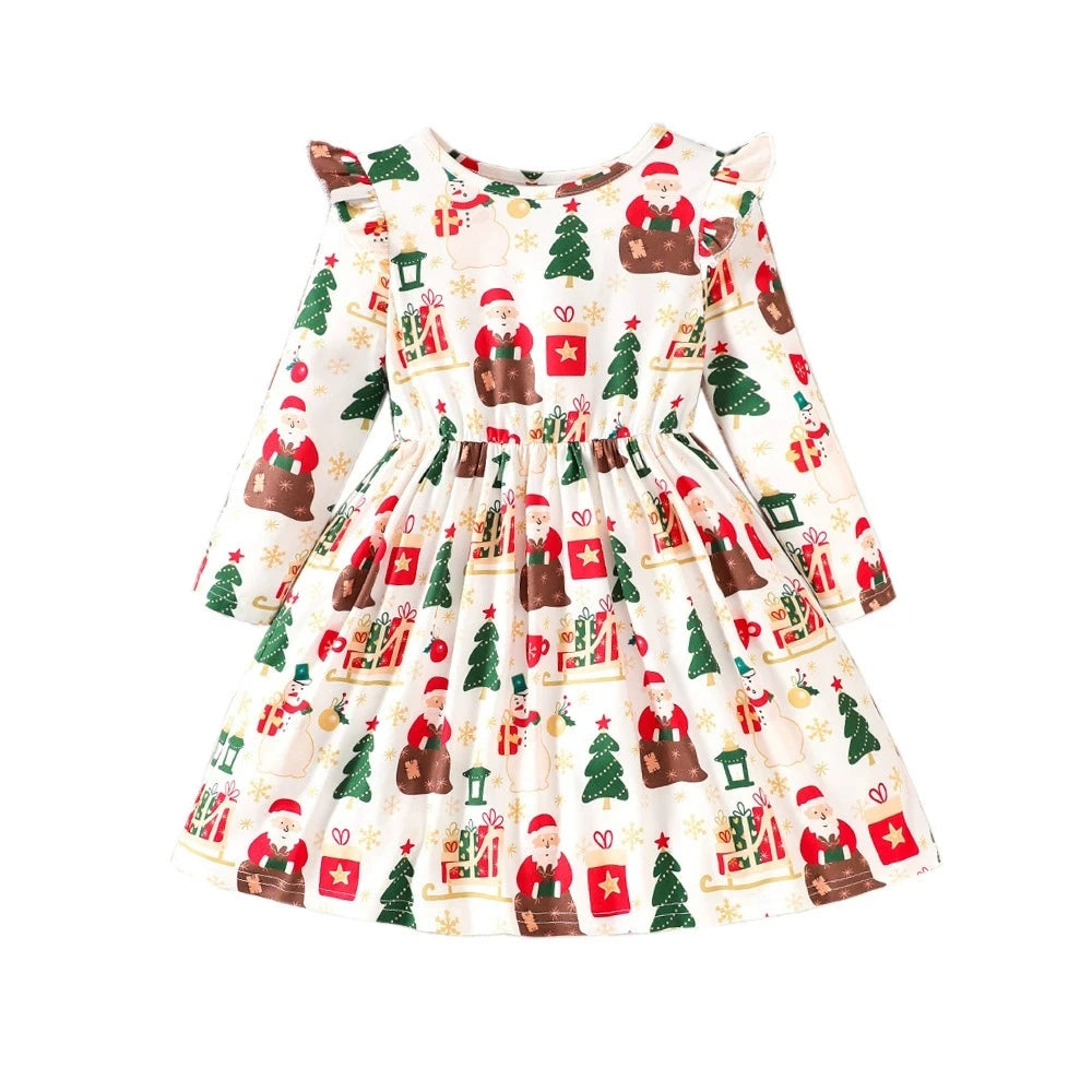 2025 Baby Girls Dress Winter Outfits Children Clothing Kids Girls Dresses For Christmas Party Outdoor For 2 3 4 5 6 7 Years