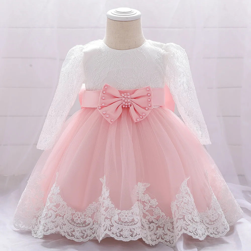 Christening Gown Dress for Girl Baby First 1st Birthday Dress Party Girl Baby In Stock