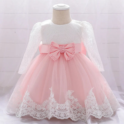 Christening Gown Dress for Girl Baby First 1st Birthday Dress Party Girl Baby In Stock