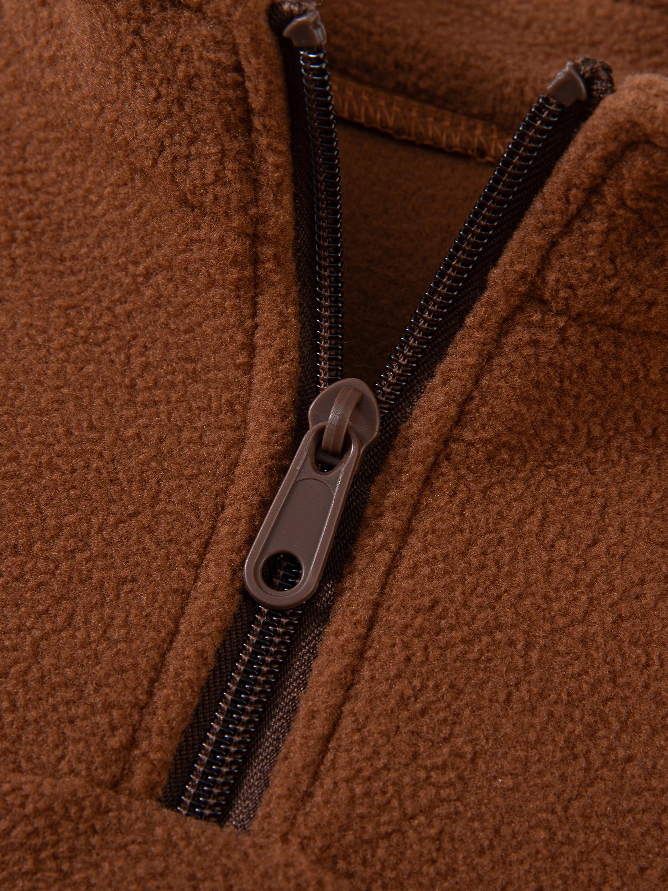 Girls Winter Casual Outfit Solid Color Fleece Thickened Hoodie Pants Clothes Set Half-Zip Children Sweater Sets