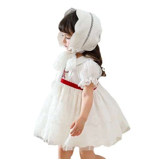Summer Baby Girls Flower Girl Dresses  Kids Dresses for Girls Eid Dress for Party and Festival Christmas Fashion Sweet Clothes