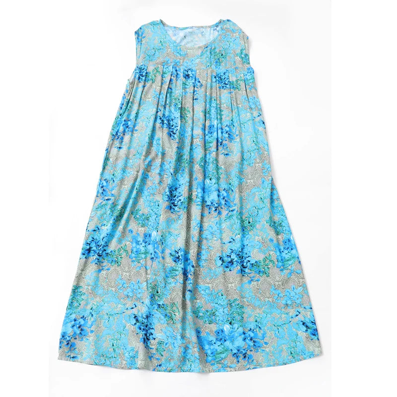 New Fashion Summer Dress For Women Sundress 2025 Casual short sleeve dress Print Female O-Neck Robe Oversize Bohemian dresses