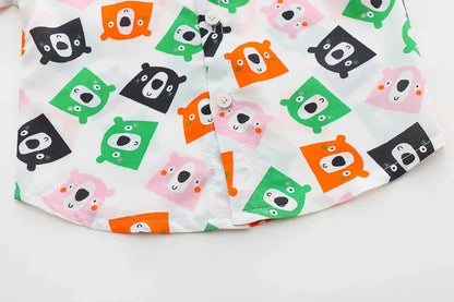 Boys' summer clothing 2025 new style summer new style baby shirt short sleeved two-piece set children's summer clothes