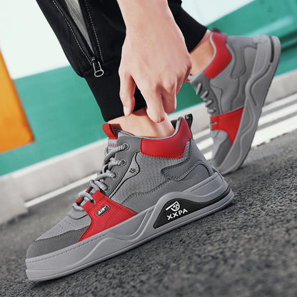 Men's Shoes - New 2025 Autumn/winter Style, Fashionable, Versatile, Casual, Trendy, Simple, Anti-slip, High-top Canvas Shoes