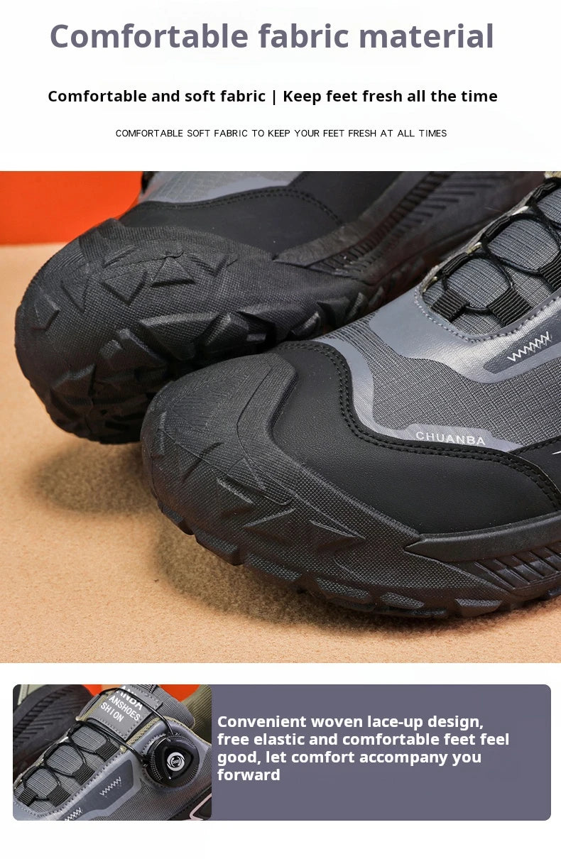 2025 New Men's Shoes Work Sports Shoes Fashionable Casual Shoes Comfortable Multi-functional Low Top Shoes Outdoor Hiking Shoes