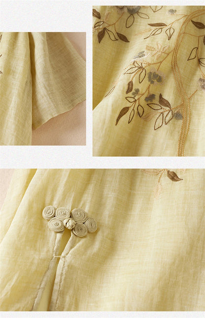 Summer Print Vintage Dresses For Women 2025 New Casual Long Thin Breathable Dress Femme Robe Office Lady Work Elegant Clothing