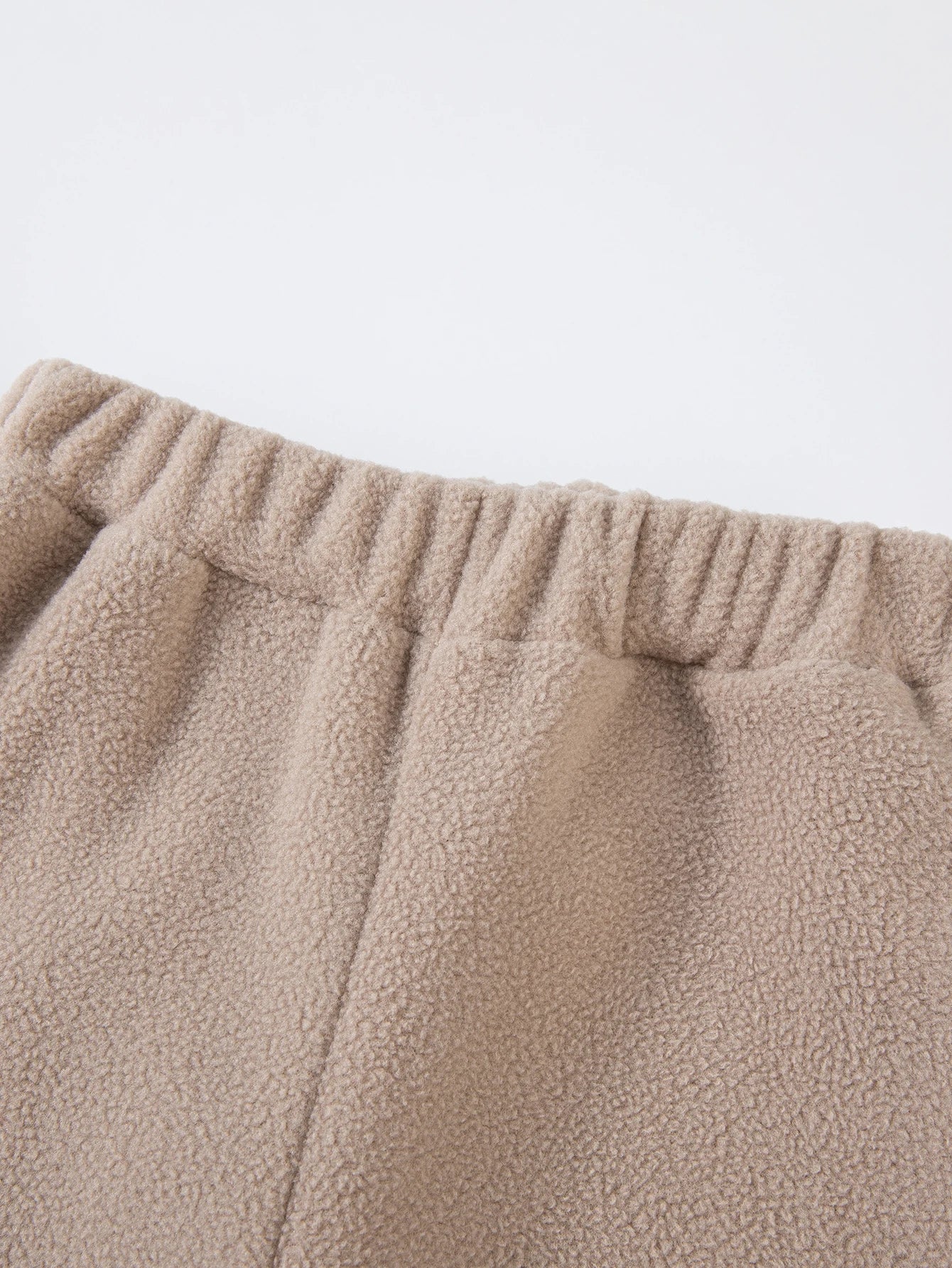 Girls Winter Casual Outfit Solid Color Fleece Thickened Hoodie Pants Clothes Set Half-Zip Children Sweater Sets