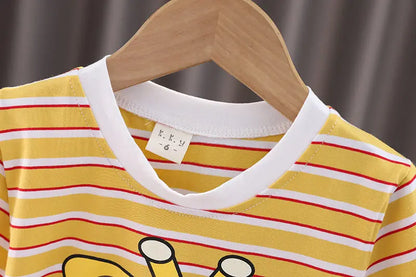 Summer Children Boys Clothing Kids Cartoon T-Shirt Shorts 2Pcs/Set Toddler Leisure Sport Suits Baby Cotton Tracksuits 0-5 Years