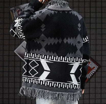 Knit Sweater Male Black Graphic Jacket Men's Clothing Coat No Hoodie Cardigan Tassel Sale V Order Designer Luxury Jumpers Casual