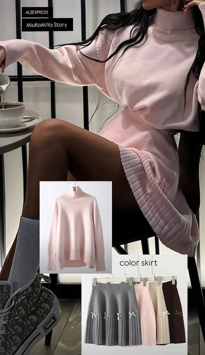 Winter Clothes Brown Sweaters Women Oversize Turtleneck Warm Pullovers Thick Sweaters For Women Oversized Sweater White Jumpers