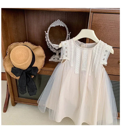 Girls Summer Dress 2025 Korean Toddler Princess Gown Fashionable Kids Dress for Big Girl Trendy Summer Clothes Cute Party Outfit
