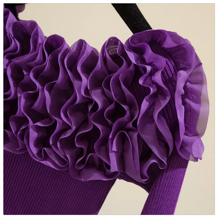 Autumn Women Knitting Full Sleeve Patchwork Sweaters Pullovers Girls Slim Floral Knitted Knitwear Tops GTA014