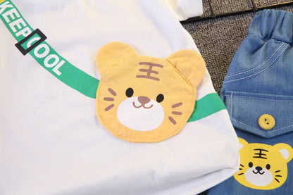 Summer Baby Boys Clothing Sets Cartoon Bear Cotton T-Shirt + Shorts 2Pcs Suits for Baby Kids Tracksuits Infant Casual Outfits