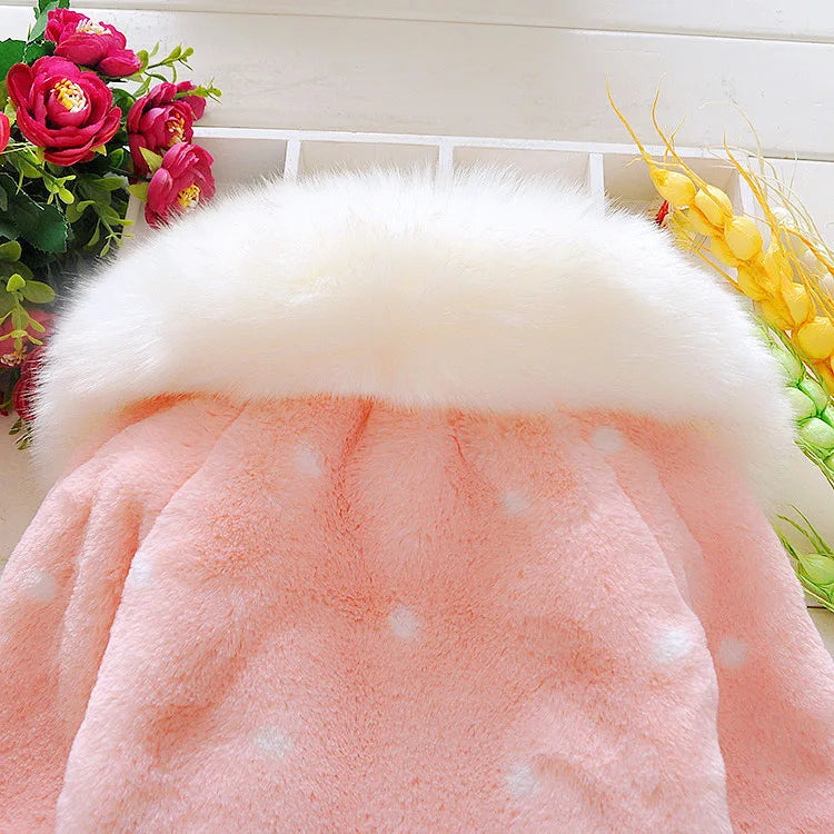 Winter New Girls' Thick Warm Cloak Coat Children's Clothing Baby Kids Cardigan Cotton Jacket Baby Girl Winter Clothes