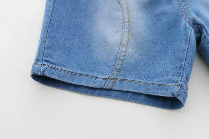 Boys' summer clothing 2025 new style summer new style baby shirt short sleeved two-piece set children's summer clothes