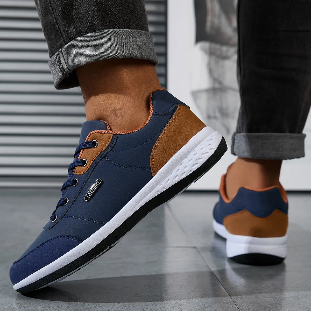 2025 Men Shoes Spring Autumn Waterproof Walking Sneakers Leisure Male Leather Sports Shoes Non-Slip Footwear Tennis for Men