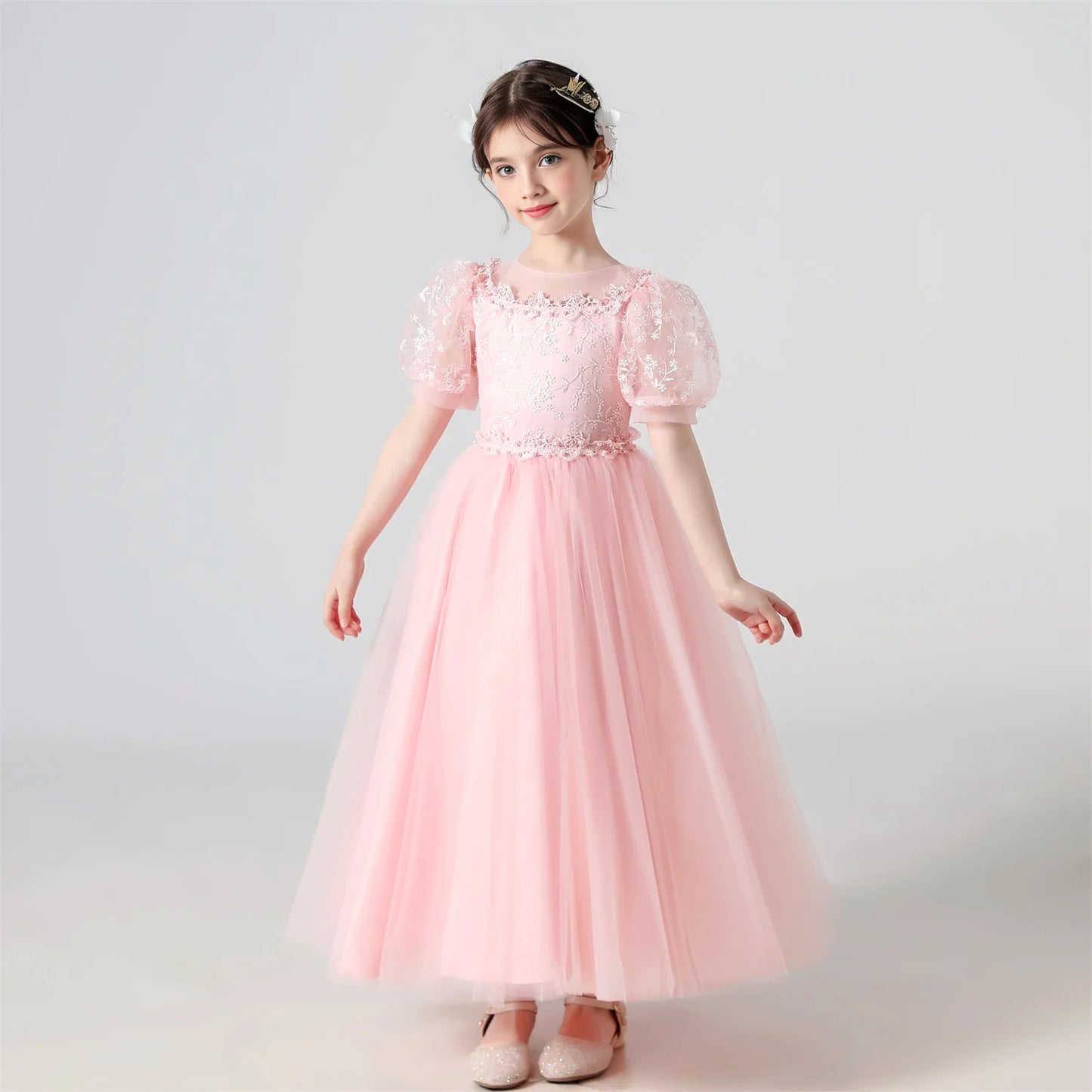 Baby Girls Party Dresses Elegant Kids Wedding Prom Gown Flower Girl Children Birthday Ceremony Princess Dress For Girl Clothes