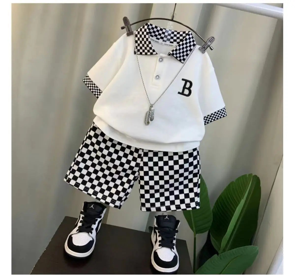 Boys Summer Polo Shirt Set New Children's Fashionable Short sleeved Boys and Babies Summer Clothing Two Piece Set Kids Outfits