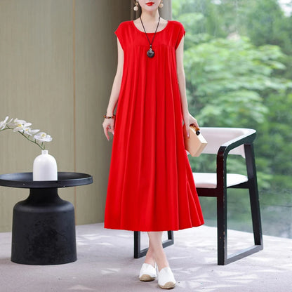 New Fashion Summer Dress For Women Sundress 2025 Casual short sleeve dress Print Female O-Neck Robe Oversize Bohemian dresses