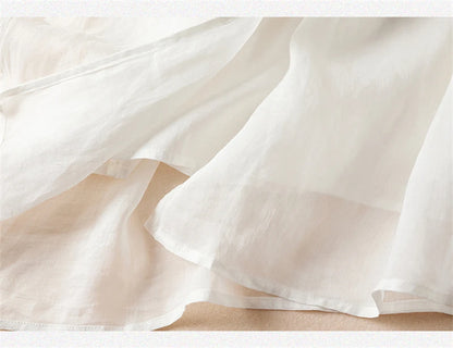 Summer Print Vintage Dresses For Women 2025 New Casual Long Thin Breathable Dress Femme Robe Office Lady Work Elegant Clothing