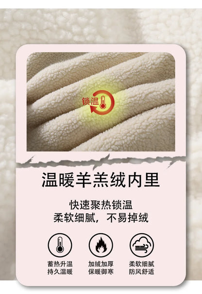 Winter Cotton Coat for Men - New Style, Lamb Hair Padded Cotton Coat, Double-sided Wear, Loose and Warm Cotton Jacket for Women