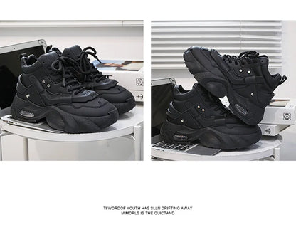 Shoes for Men High Quality Platform Sneaker Fashion High-top Leather Sports Men Shoes Thick-soled Casual Shoes Zapatillas Hombre