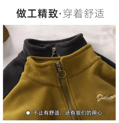 Baby Girls Boys Clothes Set Kids Coat+Pant 2pcs Outfit Toddler Fleece Costume 2024 Autumn Winter Children's Clothing Casual