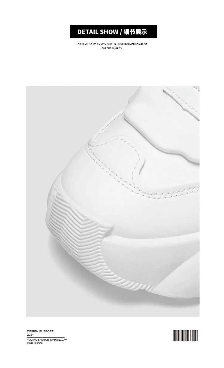 Shoes for Men High Quality Platform Sneaker Fashion High-top Leather Sports Men Shoes Thick-soled Casual Shoes Zapatillas Hombre