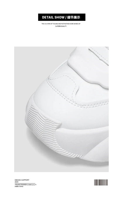 Shoes for Men High Quality Platform Sneaker Fashion High-top Leather Sports Men Shoes Thick-soled Casual Shoes Zapatillas Hombre