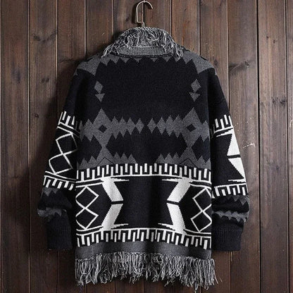 Knit Sweater Male Black Graphic Jacket Men's Clothing Coat No Hoodie Cardigan Tassel Sale V Order Designer Luxury Jumpers Casual