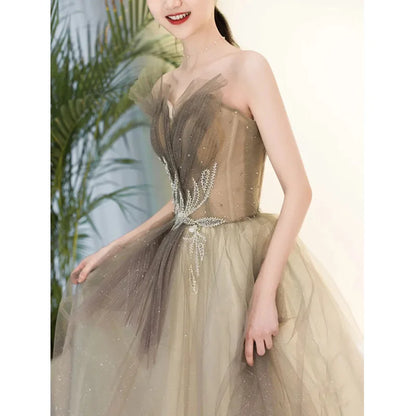 Summer Sexy Evening Dresses Backless Sleeveless Simple Floor-Length Vestidos Formal Sequines Prom Gowns