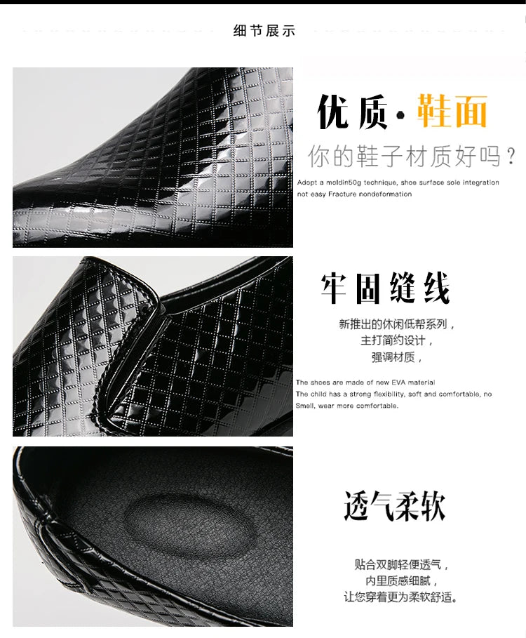 Shoes for men shoes leather shoes business dress shoes all-match casual shock-absorbing wear-resistant footwear large size