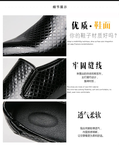 Shoes for men shoes leather shoes business dress shoes all-match casual shock-absorbing wear-resistant footwear large size