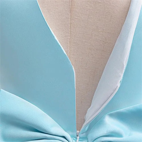 Trailing Party Dresses For Girl Pink Flower Bow Wedding Bridesmaid Girls Dress Elegant Tulle Birthday Princess Evening Prom Gown