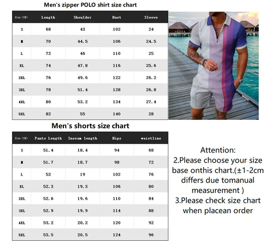 Summer suits, men's Polo T-shirts, two-piece Casual shorts, Sportswear sets, men's sportswear, Fashionable Casual men's Wear