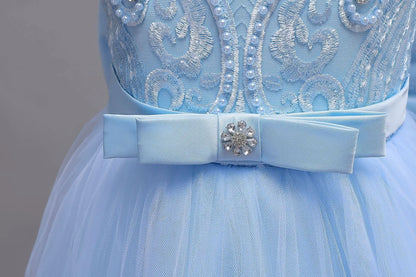 2025 New Hot Selling Girl Party Dress Gorgeous Big Bow Graduation Ball Dress 4 6.8 10 12 Elegant Birthday Dress Girl dresses