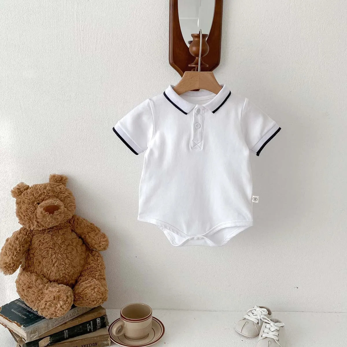 Summer Baby Boys Jumpsuit Cotton Newborn Romper Toddler Infant One-Pieces Onesies Solid Color Clothes for Boy Korean Kids Outfit