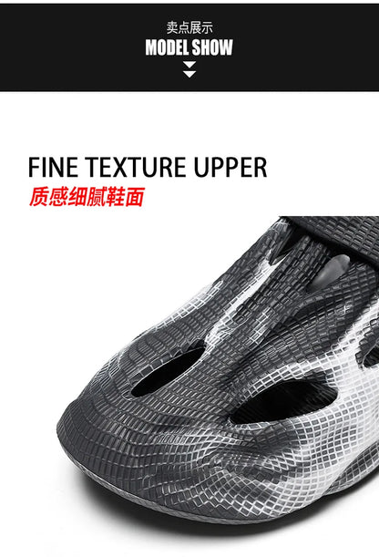 Men's Slippers New 2025 Platform Sandals for Men Anti-slip Mens Shoes Man Wearing Outside Summer Hollow Breathable Flat Pvc