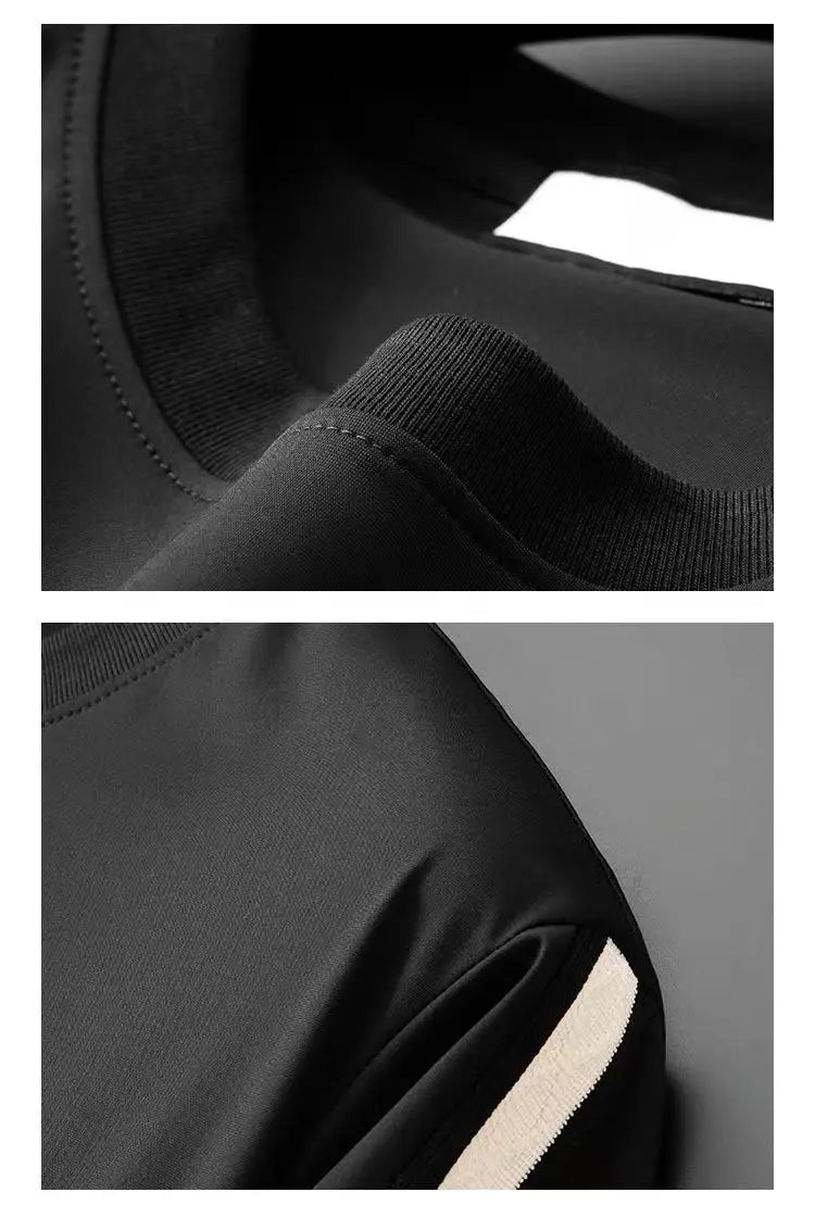 Summer Men's Casual Sportswear Set, Summer Fashion 2-Piece co ord set With Short Sleeve T-Shirt & Side Stripe Pants