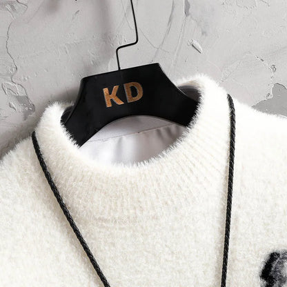 Winter New Style Men's Sweater Knitted Long Sleeve Men Sweaters Thicken Warm Wool Casual Male Clothing